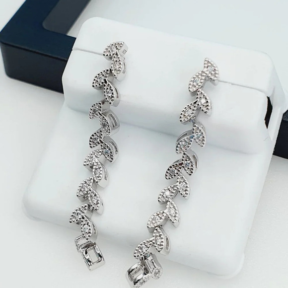 "925 Sterling Silver Cubic Zirconia Earrings, UU1P6A6120 - Picture 2 of 8